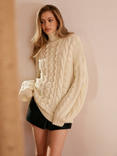 Turtleneck Twist Shift Sweater